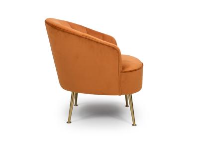 Chair Velvet with Gold Legs Pumpkin